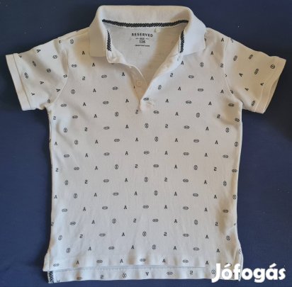 128-as 1x viselt Reserved póló (hossza elöl 44 cm)