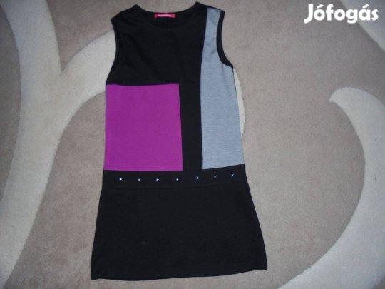 128-as Punto gyönyörű újszerű szögecselt pamut lány ruha