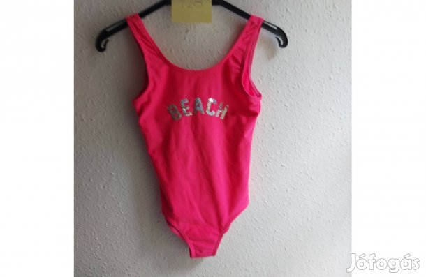 128-as pink színű, egyrészes nagyon szép kislány fürdőruha