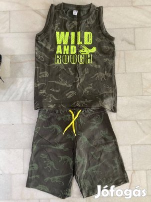 128-as rövidnadrág trikó dínós együttes eladó