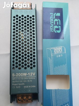 12V 16,7A adapter tápegység Új! 200 a legjobb áron budapest!