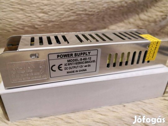 12V 5A szerelhető adapter tápegység Budapesten a legjobb áron