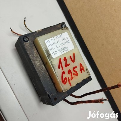 12V, 6,25A-os 75W-os transzformátor, trafó