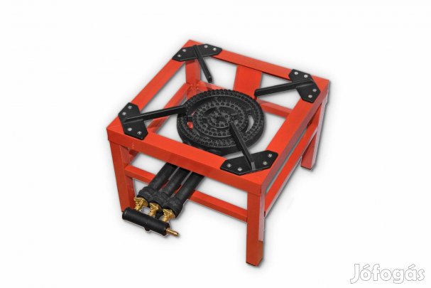 12 KW-os gázzsámoly, gázfőző, 3 külön szabályozható égővel