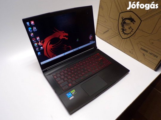 12.-generációs 8-magos MSI Gamer laptop: Rtx 3050 4Gb