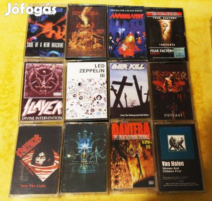 12 darab gyári műsoros Metál kazetta egyben jó állapotban eladó!