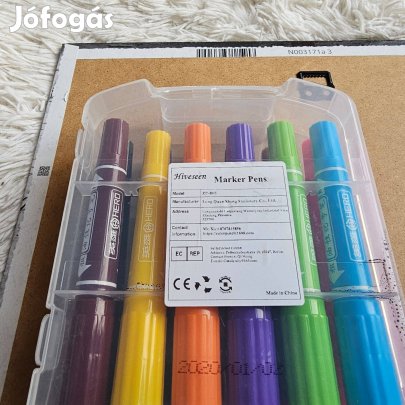 12 darabos dupla végü filctoll készlet új bontatlan