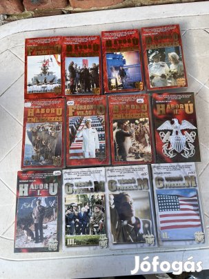 12 darabos háborus vhs pakk bontatlanok