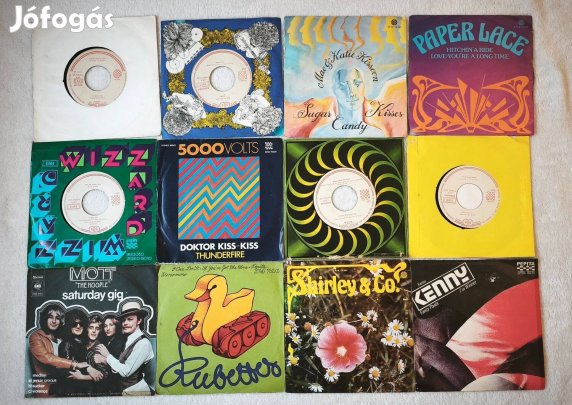 12 db EX/VG+ állapotú külföldi vinyl/bakelit kislemez