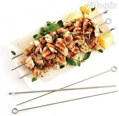 12 db Saválló BBQ hústŰ, Nyárs 42cm x3mm-es (2186)