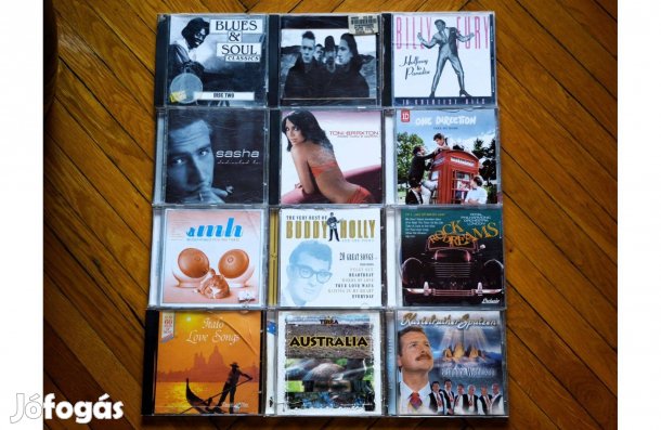 12 db Vegyes műfajú, hibátlan CD. Egyben eladó . Tokok töröttek
