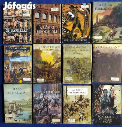 12 db kötet a Képes Történelem könyvsorozatból