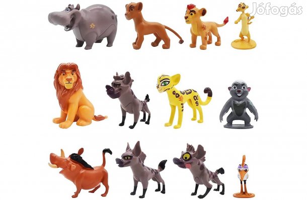 12 db-os Oroszlánkirály Lion King jellegű figura szett