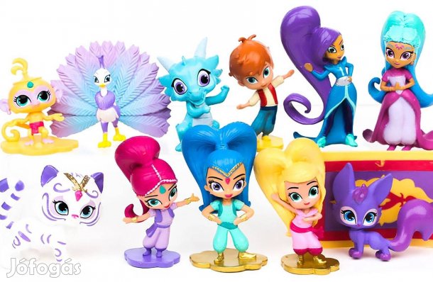 12 db-os Shimmer és Shine jellegű figura szett