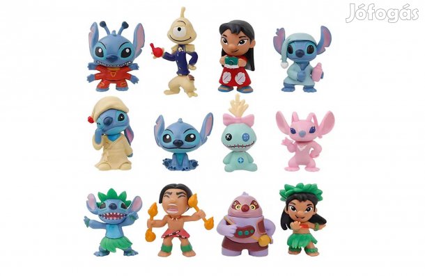 12 db-os Stitch jellegű figura szett
