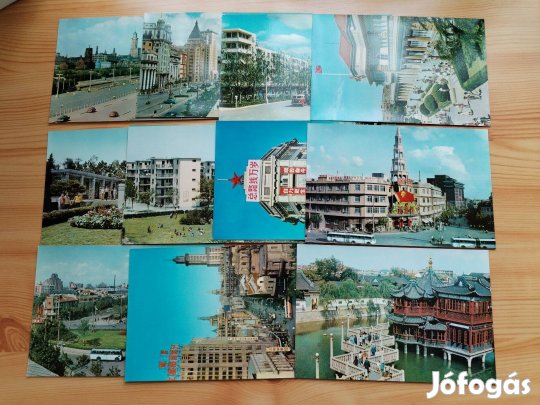 12 db régi képeslap "Shanghai" a 60-as évekből
