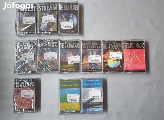 12 db új, bontatlan műsoros kazetta