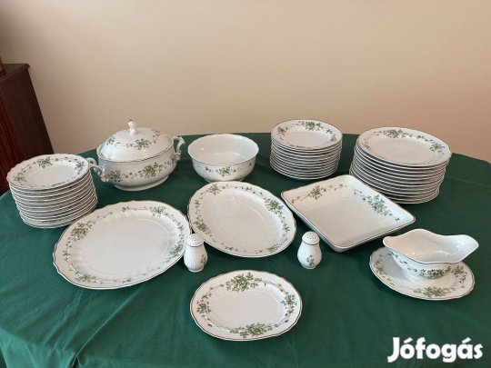 12 személyes, új állapotban lévő, eredeti, 56 darabból álló Hollóházi