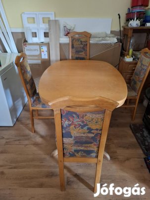 12 személyes ebédlőasztal 2x4 db székkel