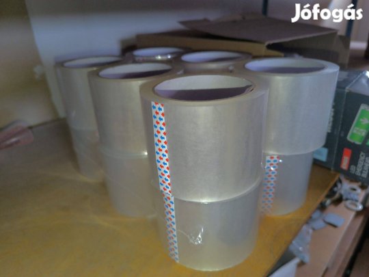 12 tekercs Új Átlátszó Dobozragasztó Szalag Erős tapadás!