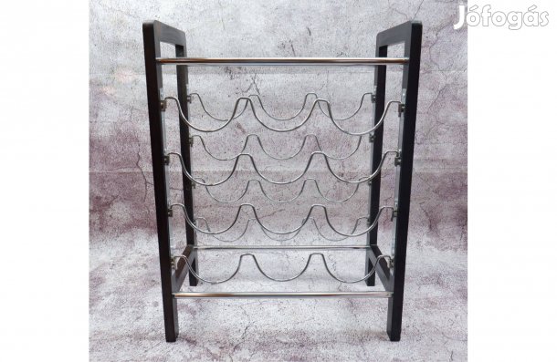 12 üveges bor tartó állvány