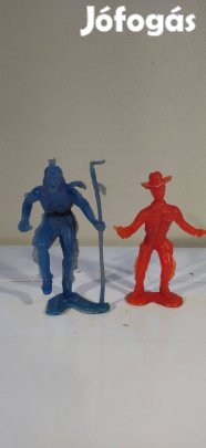 12cm Játék Figua 1970-es Évekből Cowboy és Indián