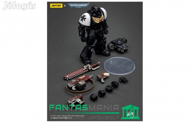 12cm Warhammer 40k figura 1/18 Black Templars Outriders Brother Valtus