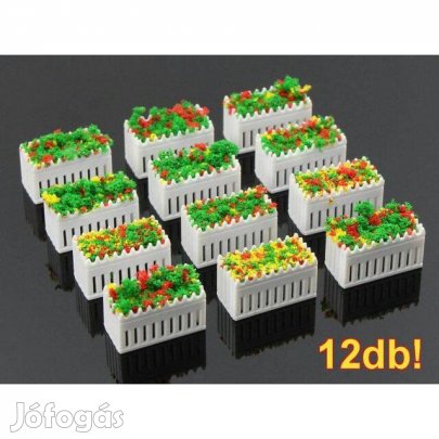 12db Makett Virágláda / Virágos láda - TT N (_)