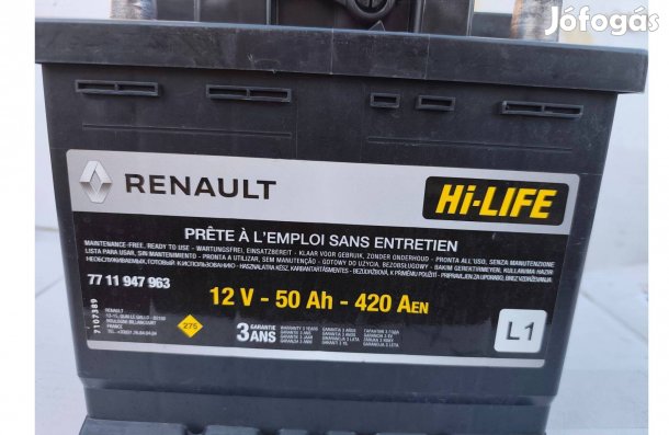 12v50Ah Renault Hi-Life akkumulátor 6 hónap garanciával