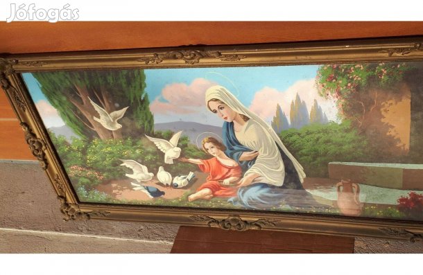 131 X 63 cm. blondel keret vászon képpel