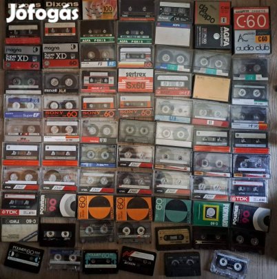 131 db használt magnókazetta: AGFA, Sony, TDK, Maxell, Dixons