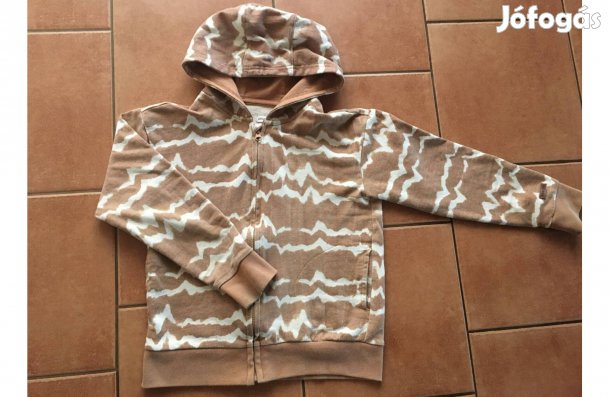 134-140 batikolt mintás kapucnis pulóver!