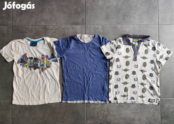 134-140-es Batman, Zara és Starwars használt állapotú póló csomag