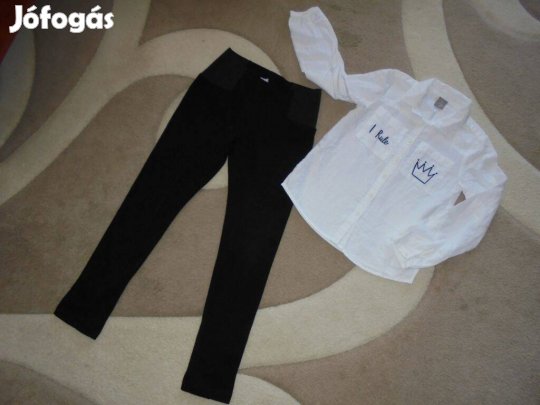 134-140-es lány ünneplős szett - ruha blúz - ing, nadrág alkalmi