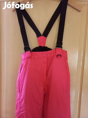 134-140-es rózsaszín kantáros sínadrág,