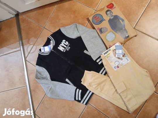 134-140-es új fiú ruhacsomag 4db