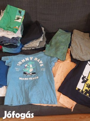 134/140 kisfiú nagy ruha csomag (55 db)