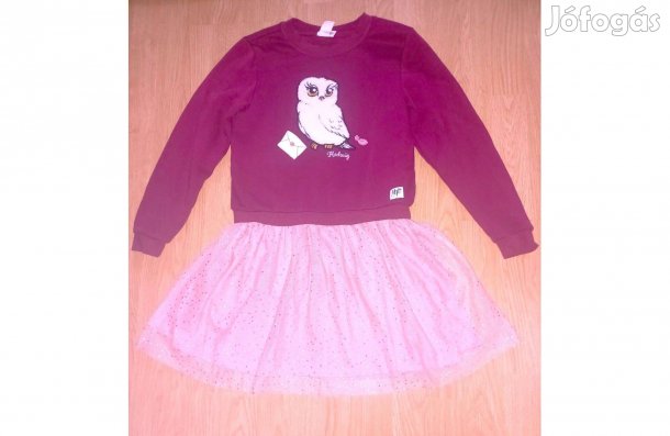 134/140 új H&M Harry Potter Hedvig bagoly tüll szoknyás ruha
