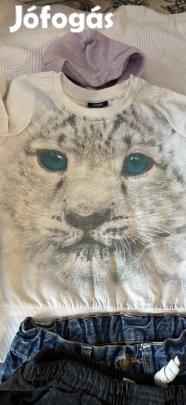 134-140es ruhacsomag Pullover nadrag polok