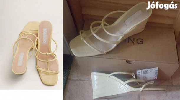 13.995 Ft h. Gyönyörű vanília sárga Mango papucs Óriási Akció %%