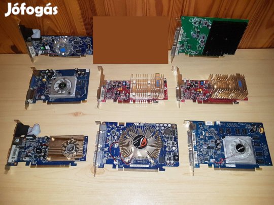 13 db Retro PCI-e videokártya video kártya gpu DDR2 csomag Gddr2