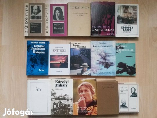 13db antikvár könyv vegyesen, könyvcsomag