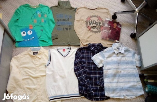140 146 Új garbó flanel ing póló fiúknak