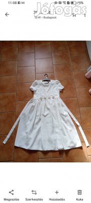 140-146-os lány első áldozó ruha 