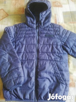 140-es sötétkék átmeneti fiú kabát 