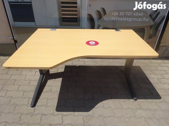 140x100cm íróasztal, bükk mintázatú, balos, Steelcase - használt
