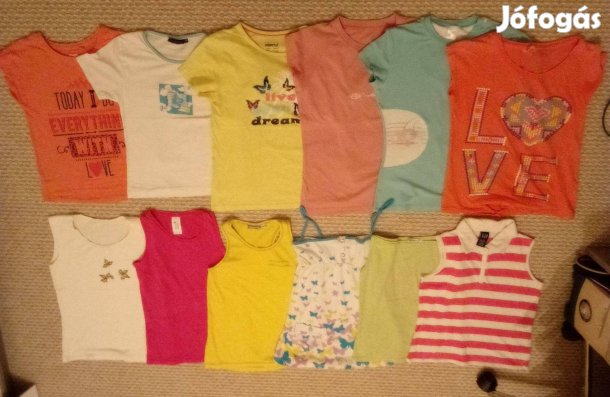 146 152 Lányka nyári trikó póló újszerű olcsón