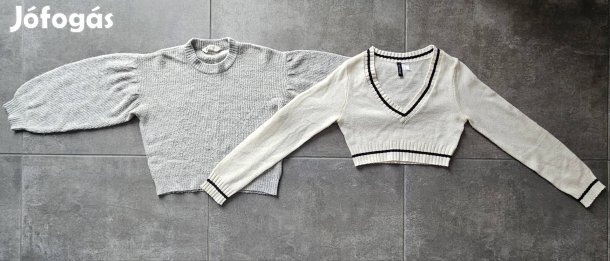 146-152-es és XS-es H&M használt, kötött pulóver csomag 