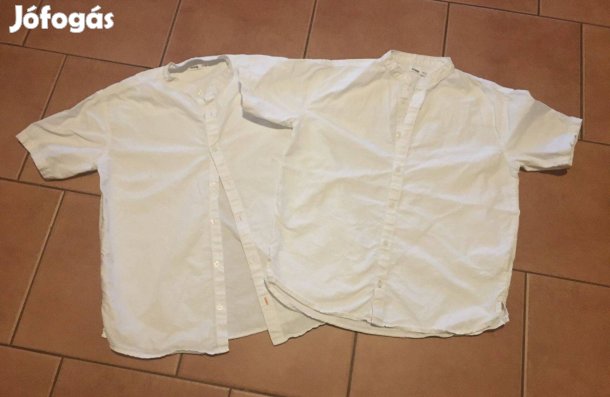 146-152 rövid ujjú fehér ing!