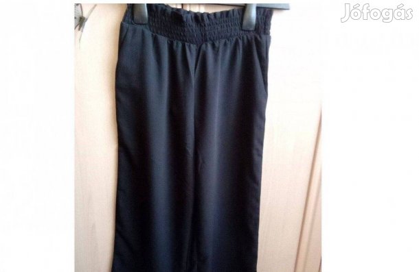 146 H&M Új lány alkalmi fekete muszlin nadrág